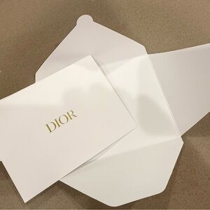 Dior White and Gold envelope and note